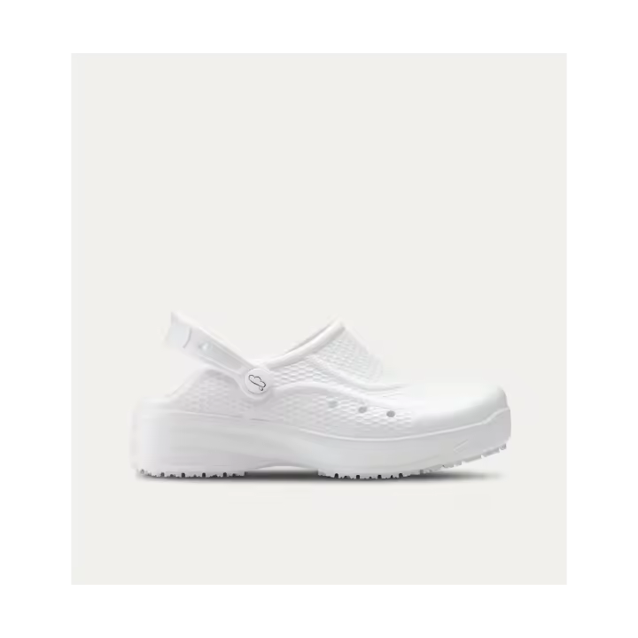 Zuecos Sanitarios mujer blancos   Textil, extraible, efecto memoria y antibacteriano - 1