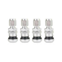 Kit De Valvulas De Rueda Para Coche Camión Motocicleta 4Pcs Con Cierre De Polvo Metálico Y Tornillo Material De Aluminio - details 7