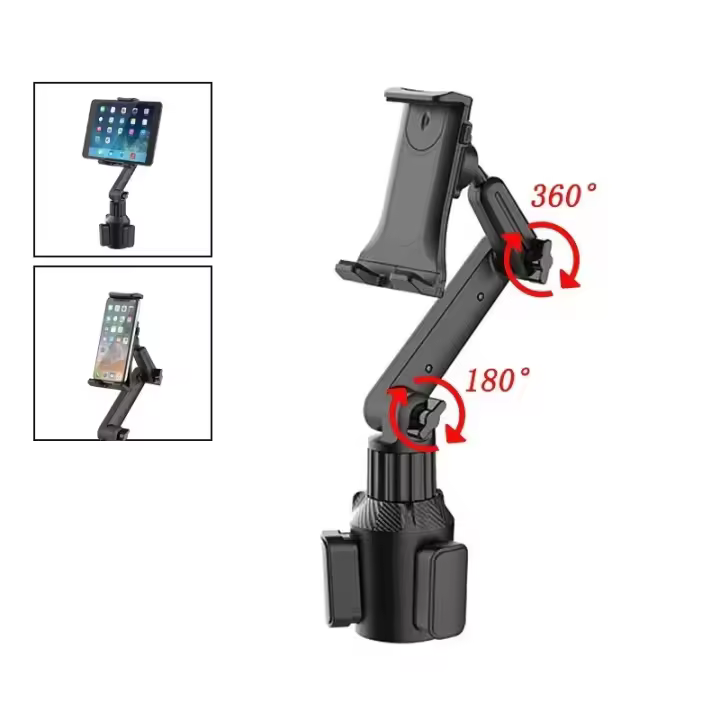 Soporte De Teléfono Móvil Ajustable En 360 Grados Para Automóvil Con Base Triangular Y Montura De RAM Soporte De Tableta Para SUV Con Inclinación De 270 Grados - 1