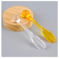 Cuchara De Massaje Para Ojos 1pcs Espátula Cosmética Transparente Para Cuidado De La Piel Y Máscaras Faciales Antiarrugas Material PP - details 4