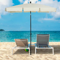 Outsunny Sombrilla Rectangular de Jardín 198x130x240 cm Parasol de Aluminio con Función de Inclinación para Terraza Patio Exterior - details 1