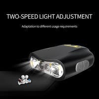 Linterna Frontal LED Recargable IPX4 Impermeable Con Sensor De Movimiento Y Pantalla De Energía Mini Luz De Visera Para Gorra - details 2