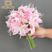 WQNJIN 20 Cabezas De Lirio Artificial Flor Simulada Para Decoración De Hogar Y Bodas Regalo De Flores Decorativas De Lirio - details 0
