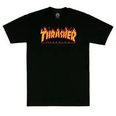 Camiseta Thrasher Flame Logo negra black TSTHRFLA-BLK - 1