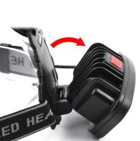 Linterna Frontal LED COB Potente Con 4 Modos De Luz Ángulo Amplio Recargable USB Uso De Batería 18650 Para Camping Y Pesca Al Aire Libre - details 6