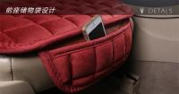 Juego De Cubiertas De Asiento De Coche De Peluche Protector Antisalpicaduras Universal Para Automóviles SUVs Sedanes Hatchbacks Camiones Capa De Cojín Delantero/trasero En Negro Gris Beige - details 17