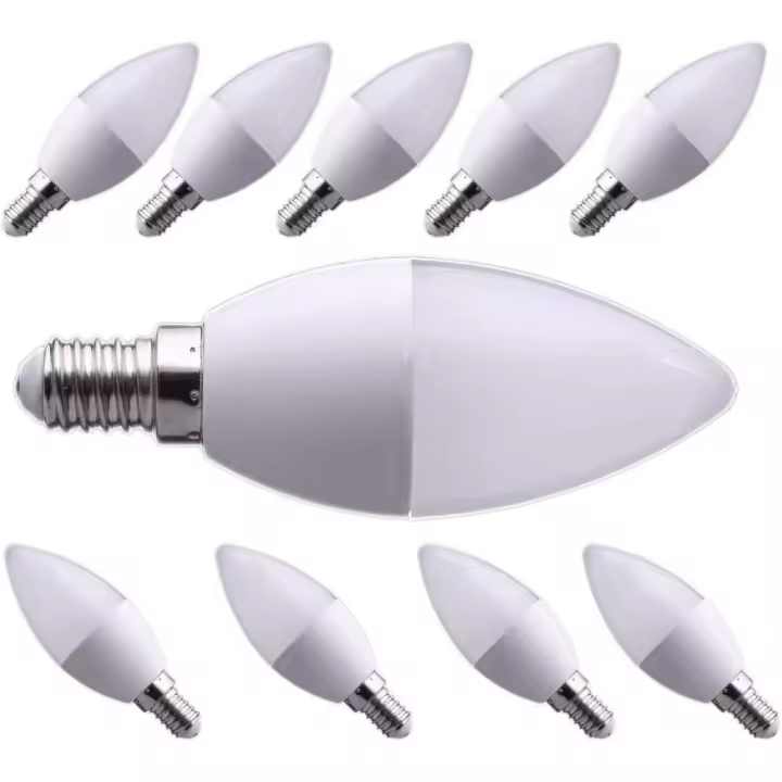 TACKLIFE 6x Bombilla Led E14 5W Equivalente a 40W, 330º de Apertura, en Luz Blanca Neutra 3000K. Perfecta para Salón, Oficina, Mesilla de Noche. Ahorro de energía. - 1