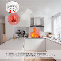 Detector De Fuma Inteligente Tuya Zigbee Con Alarma De 85dB Y Alertas En Tiempo Real Por App Para Casa/Oficina Instalación Fácil Y Bajo Consumo - details 16