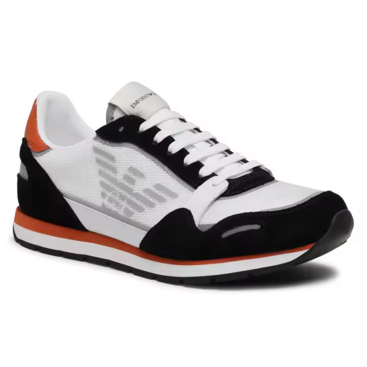 Emporio Armani Zapatillas Hombre Blanco Negro X4X537 XM678 Q093 - 1