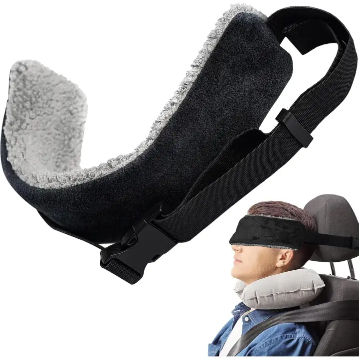 Almohada de viaje alternativa para cabezas de viaje, correas para la cabeza de avión y banda de soporte para la cabeza del coche, Soporte súper cómodo para Cabezas y Cuello para Aviones y Coches - 1