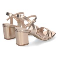 PuntoSalao Sandalias de tacón bajo pala de tiras mujer color champán YG621 - details 2