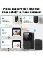 Campana De Puerta Con Visión Nocturna HD Y Seguridad Inteligente WiFi Baja Potencia Intercomunicador Recargable 1 Clic Para El Hogar - details 11