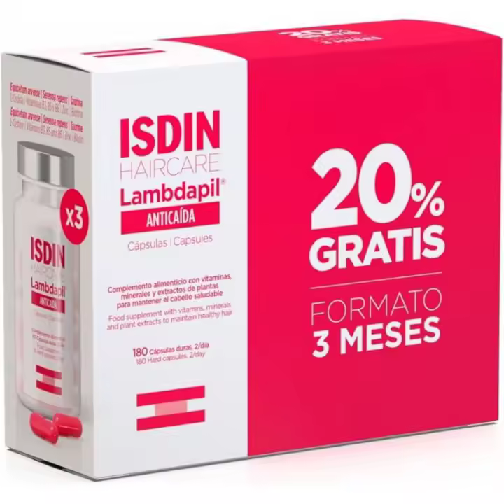Isdin Lambdapil anticaida 180 capsulas (3 meses) - 1
