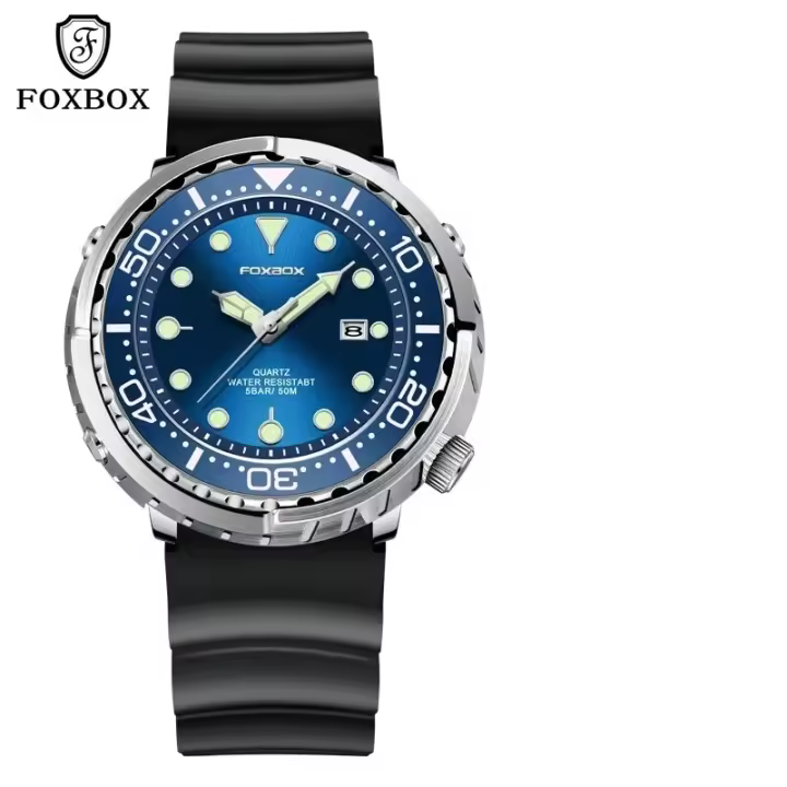 Reloj De Pulsera De Cuarzo Para Hombre 2024 Resistente Al Agua Y Al Choque Cronógrafo Deportivo Al Aire Libre Reloj Militar Con Manos Luminosas Y Fecha Automática - 1