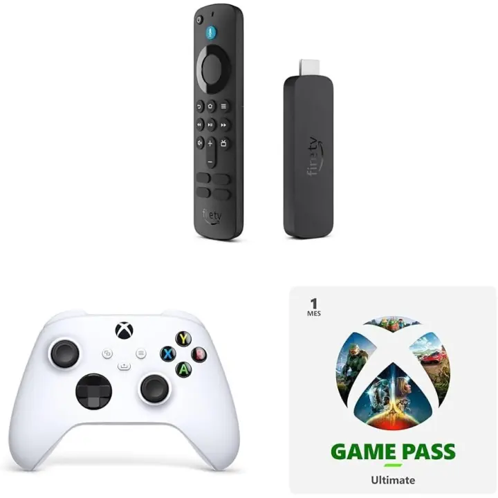 Mando Xbox - Robot White + Amazon Fire TV Stick 4K + 1 Mes Game Pass Ultimate (NUEVO) - 1