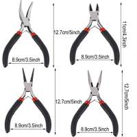 Kit De Herramientas Para Joyería De 4 Piezas Con Aretes De Punta Finos Aretes De Punta Redonda Y Aretes De Cadena Herramientas Metálicas Para La Creación De Joyas - details 2