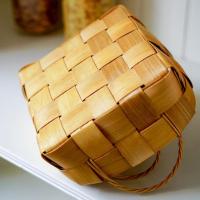 Cesta De Almacenamiento Para Escritorio Hecha De Bambú Tejida a Mano Cesta De Frutas Y Vegetales Con Mango Organizador Decorativo Para Rituales Y Costumbres - details 14