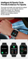 Reloj inteligente, pulsera deportiva inteligente, reloj inteligente multifunción de alta definición con función de llamadas manos libres, detección de frecuencia cardíaca y oxígeno en sangre, adecuado para deportes al aire libre - details 2