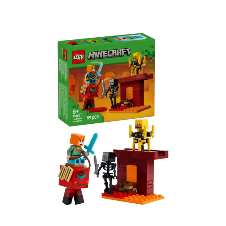LEGO Minecraft 21266 La Batalla de Lava del Inframundo contiene 99 piezas - edad 6+ años 25L21266 - 1
