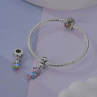 Encantos De Cocodrilo Plateado En Plata Con Dibujo Colorido Encantos Colgantes Para Pulseras Y Collares Joyería DIY - details 25