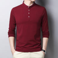 Camisa Polo De Moda Para Hombres Manga Larga Transpirable Estilo Coreano Cómoda Con Cuello Erguido Top De Verano Sin Capucha - details 3