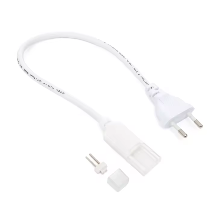 Ledkia Cable para Tira LED Autorectificada 220V AC SMD IP65 Ancho 12mm Monocolor Blanco - 1