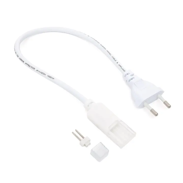 Ledkia Cable para Tira LED Autorectificada 220V AC SMD IP65 Ancho 12mm Monocolor Blanco - 1