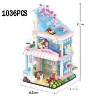 Bloques De Construcción Micro Ciudad Vistas Callejeras Tienda De Flores Y Café Para Niños Y Niñas Juguetes Educativos Regalos De Cumpleaños - details 11