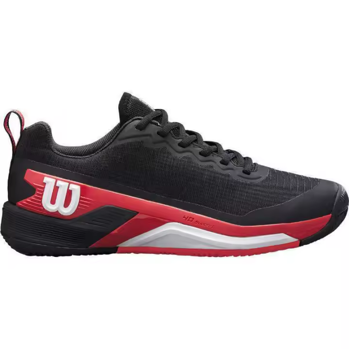 Zapatillas Wilson Rush Pro 4.5 Clay Negro Rojo Blanco - 1