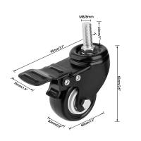 Ruedas Giratorias De Alta Resistencia Con Térmica De 1.5" 4 Piezas Para Carros De Supermercado Mesas De Trabajo Y Muebles Con Térmica De M8x25 - details 1