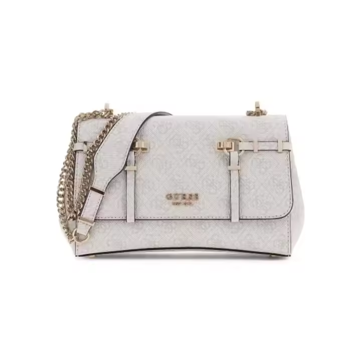 Bolso Guess Leona gris multilogo cadena para mujer - 1