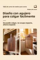Tabla De Corte De Madera Acacia Con Mango Bloque De Corte De Carne Para Frutas Y Carne Herramienta De Cocina Segura Antideslizante Rectangular - details 6