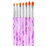 Kit De Arte De Uñas 21Pcs Con Pinceles De Acrílico Rosa Marcas De Mármol Rotuladores De Gel UV Diferentes Tamaños De Puntas - details 4