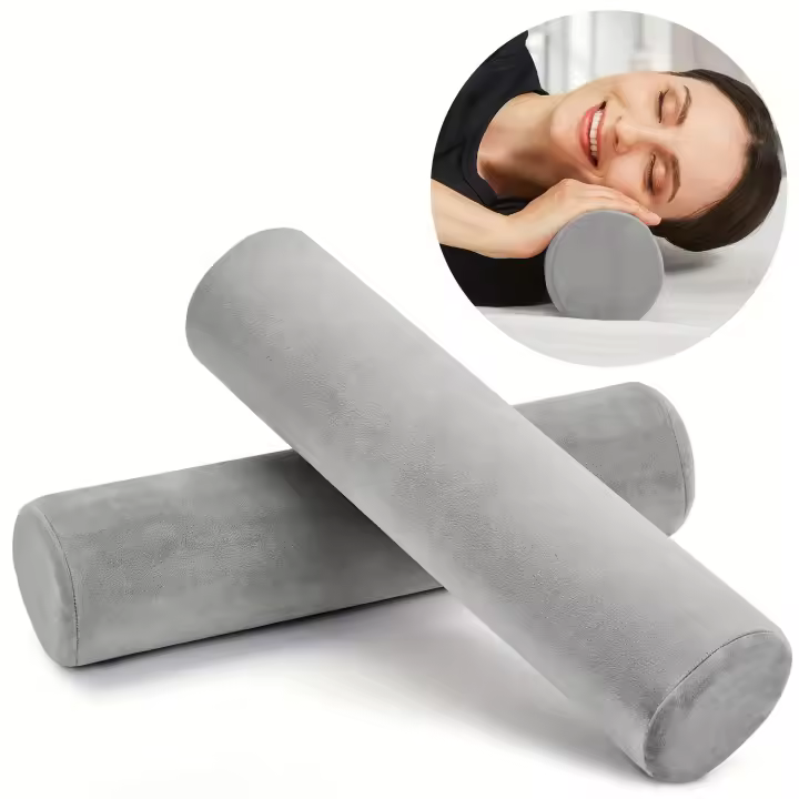 Almohada De Memoria Para El Cuello 1pc Bolster De Espuma Para Dormir Soporte Para Espalda Y Piernas Uso En Yoga - 1