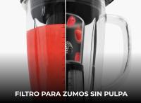 Batidora de vaso Cecotec Power Black Titanium 2500MAX, Capacidad 1,8 Litros, 2500 W potencia máxima, Cuchilla de 6 Hojas de Titanio Negro, Filtro Licuados, Jarra Termorresistente - details 1