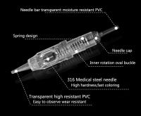 100pcs Agujas De Tatuaje Desechables Y Estériles Para Maquillaje Permanente 1RL Cartridge Fácil Click Para Cejas Y Labios Suministros De Tatuaje - details 0