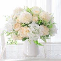 Peonía Artificial De 30cm En Silicio Para Vaso Flores Silvestres Para Novia Decoración De Navidad Para Sala De Estar Y Hogar - details 2