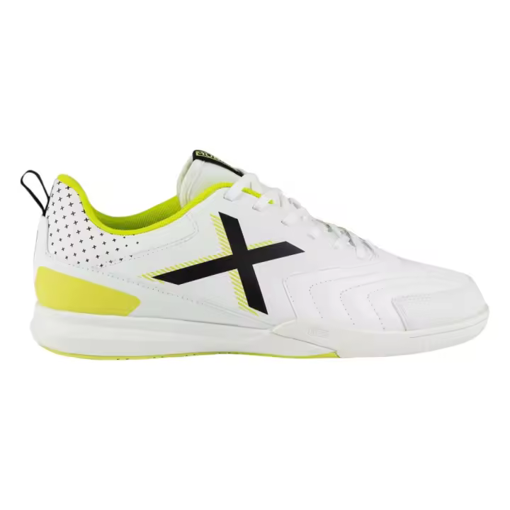 Zapatillas Munich Rondito 07 Blancas Negro Fluo 4089007 Futbol Sala - 1