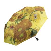 Paraguas automático de pintura al óleo de Van Gogh, accesorio pequeño de vinilo fresco, plegable, resistente al viento y al sol - details 7