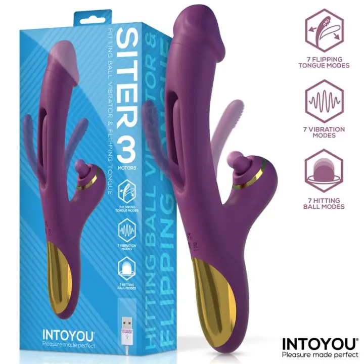Vibrador con Lengua, Movimiento Flipping y Bola Golpeteo. Siter by INTOYOU - 1