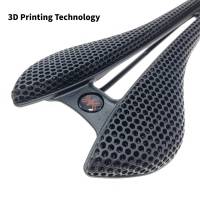 Sillín De Bicicleta Ultraligero De Fibra De Carbono 3D Imprimido Hueco Cómodo Transpirable Para MTB Gravel Carretera Ciclismo Partes De Asiento - details 4