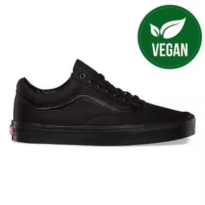 Zapatillas Vans Old Skool Vegan negras suela negra All Black VD3HBKA - 1