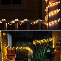 Luces Solares De Cadena LED Para Jardín Y Pista De Baile Luz Solar Impermeable Con 8 Modos De Iluminación Instalación Por Montaje Material ABS Fuente De Energía Solar - details 8