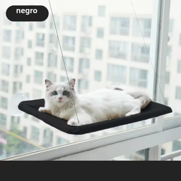 Cama De Gato Colgante Para Ventana Almohadilla Lavable Y Desmontable Con Asiento Succión Para Descanso De Mascotas Suministros Para Gatos Material Oxford Transpirable - 1