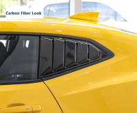 Adornos De Ventanas Traseras Para Chevrolet Camaro 2017-2023 Estilo Decorativo De Ventanas Traseras En Carbono Negro Accesorio Exterior ABS - details 2