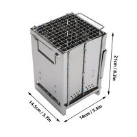 Estufa De Camping Ultraligera De Acero Inoxidable Portátil Para Exteriores Estufa De Madera Plegable Asador De Carbón Para Cocinar - details 4