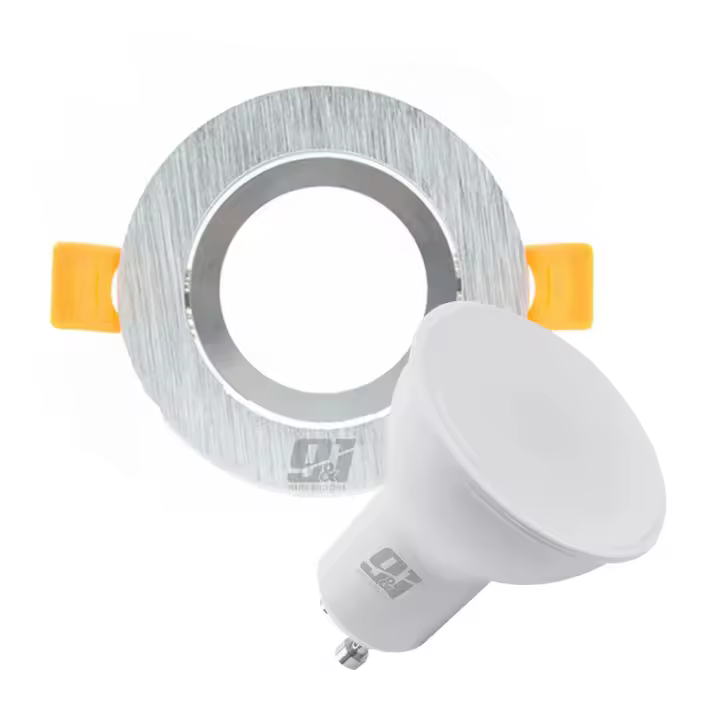 ORION91 PACK X 3 UNIDADES 80X80 ARO BASCULANTE REDONDO NIQUEL GU10 LED incluidas - SPAZIOLUZIO - 1