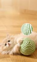 Bola De Madera Para Gatos 10CM Interactiva Con Sonidos Hecha a Mano Sisal Juguete Para Gatos Y Gatitos Para El Hogar - details 1