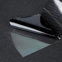 Película Protectora De Fibra De Carbono Negra Para Puertas De Coche Antirayones Adhesivo Accesorio De Coche - details 6
