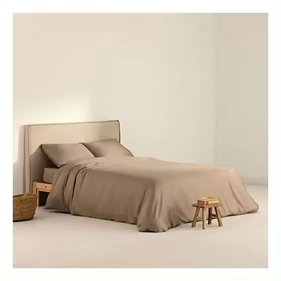 BL BELUM  Funda Nórdica Satén 300 hilos Color: GREIGE  Funda Nórdica Satén cuenta con: Cierre con botones ocultos transparentes. - Funda Nórdica Extrasuave - Funda Nórdica 100% Made in Spain - 1